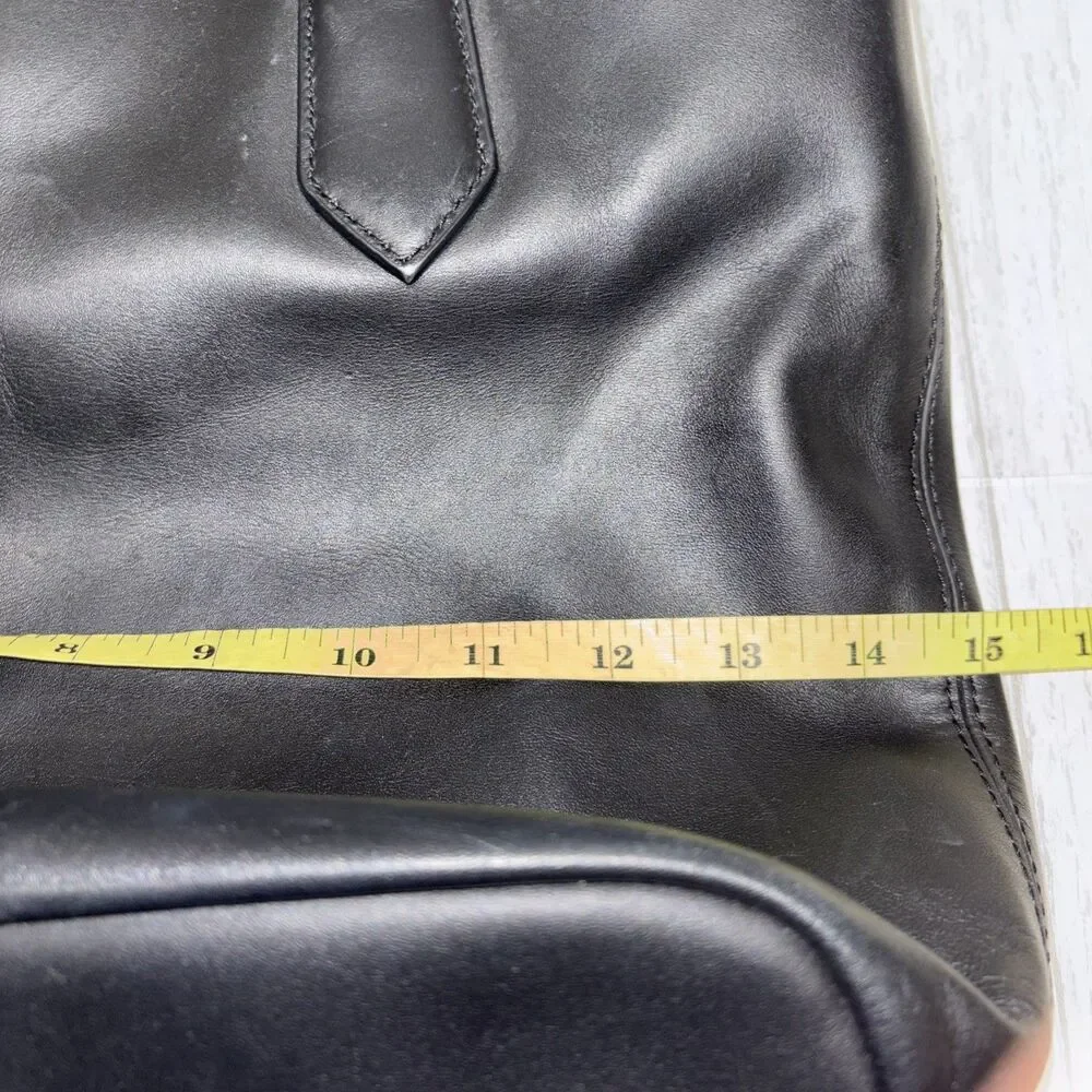 J.Crew The Harper Leather Tote Bag Black EUC